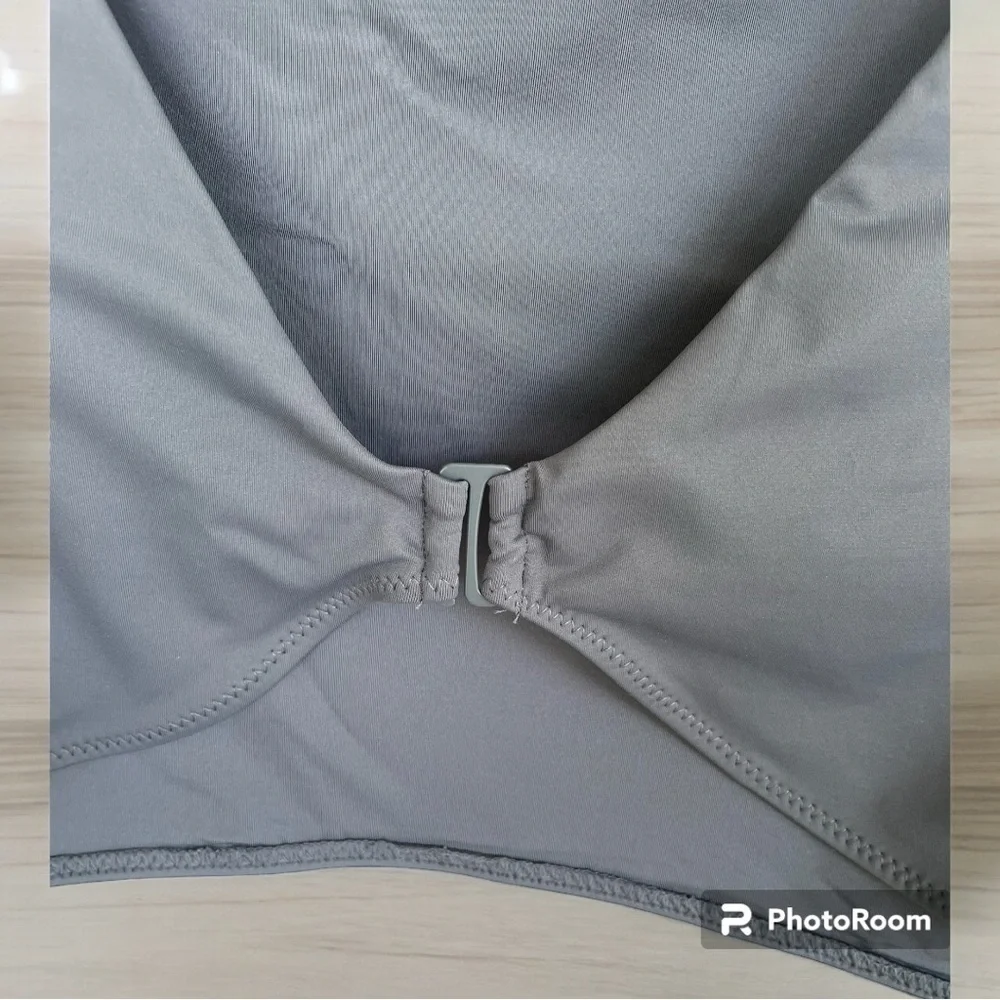 SKIMS Gunmetal Long Sleeve Bikini Crop Top Cropped Bolero Style 3X Body-less